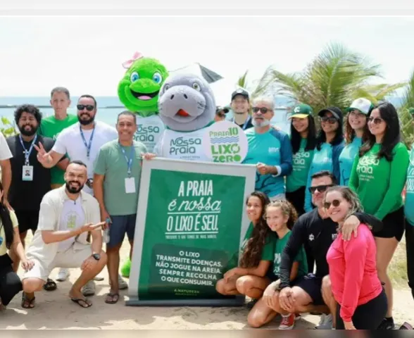 Equipe da Gazeta participa de mobilização ambiental na Praia do Francês