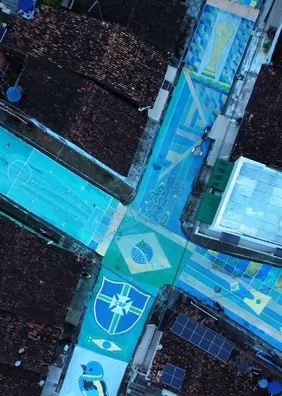 Ruas decoradas para a Copa em Murici viralizam e encantam internautas nas redes sociais