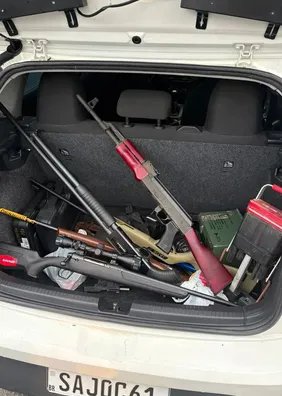 Veja o poder letal das armas apreendidas com homem que atirou em motorista por app