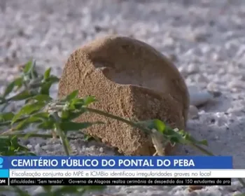 Caixões boiando e ossos expostos: fiscalização aponta graves irregularidades em cemitério à beira-mar em Alagoas