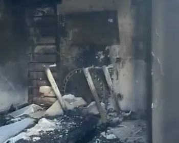 Imagens mostram estragos causados por incêndio em academia de prédio na Pajuçara