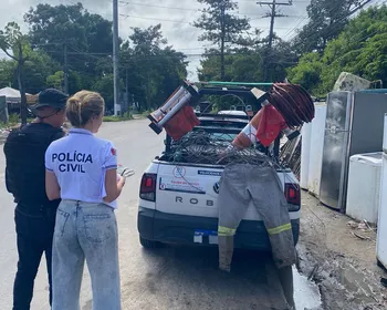 Operação mira receptação de fios de cobre e termina com prisão em flagrante