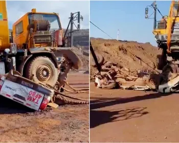 VÍDEO: caminhão-pipa sobe sobre caminhonete e mata trabalhador esmagado