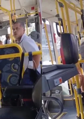 Buzinada para viatura fez PM tirar motorista de ônibus à força