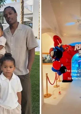 Rihanna reúne família em festa de Riot com tema ‘Homem-Aranha’