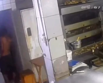 Criminosos arrombam padaria em Mangabeiras e fogem com objetos em carro de mão