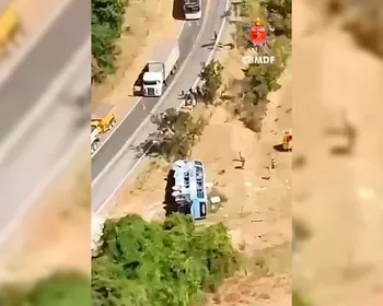 Imagens aéreas mostram acidente que deixou 6 mortos em rodovia