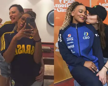 Rebeca Andrade assume namoro com empresária em vídeo romântico. Assista