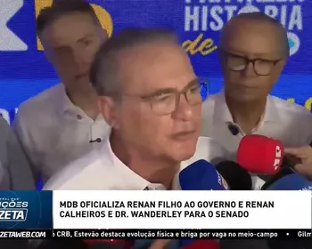 Renan diz que ninguém será eleito senador "por W.O." em Alagoas