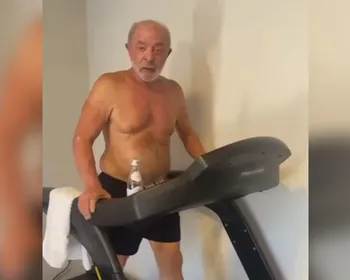 Sem camisa, Lula posta vídeo na esteira e dá recado: "Cuidar da saúde"