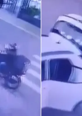 Vídeo: Homem é baleado na frente de crianças durante assalto