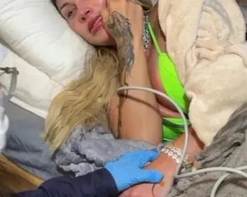 Andressa Urach passa mal no Rancho do Maia e recebe atendimento de paramédicos