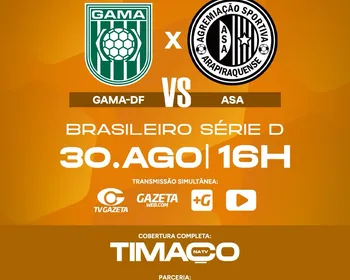 Transmissão ao vivo de Gama x ASA: confira horário e onde assistir