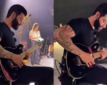 Gusttavo Lima surpreende ao tocar música de Steve Vai na guitarra