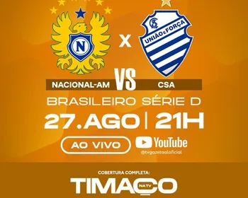 Onde assistir Nacional-AM x CSA ao vivo nesta quinta-feira (27)