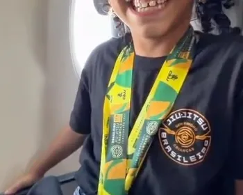 Menina de Rio Largo é homenageada em voo após conquistar vice-campeonato brasileiro de Jiu-Jitsu