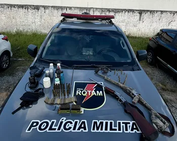 PM apreende três armas, munições e radiocomunicadores durante operação em Satuba