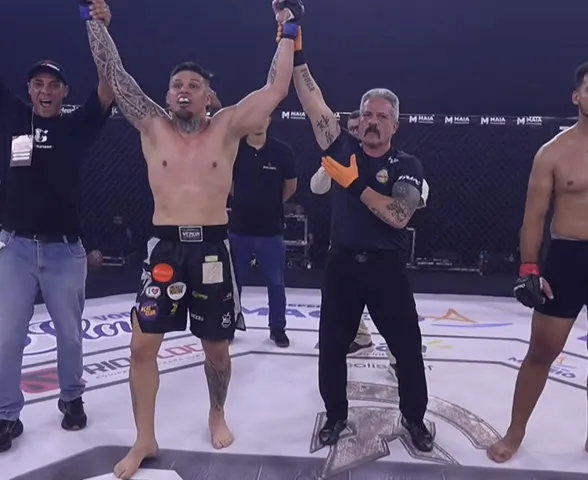 Em poucos segundos, Delan Monte vence terceira luta do Coliseu no Rancho
