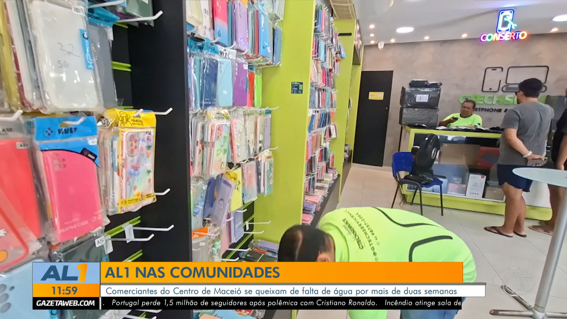 Comerciantes do Centro de Maceió relatam falta de água há mais de 18 dias