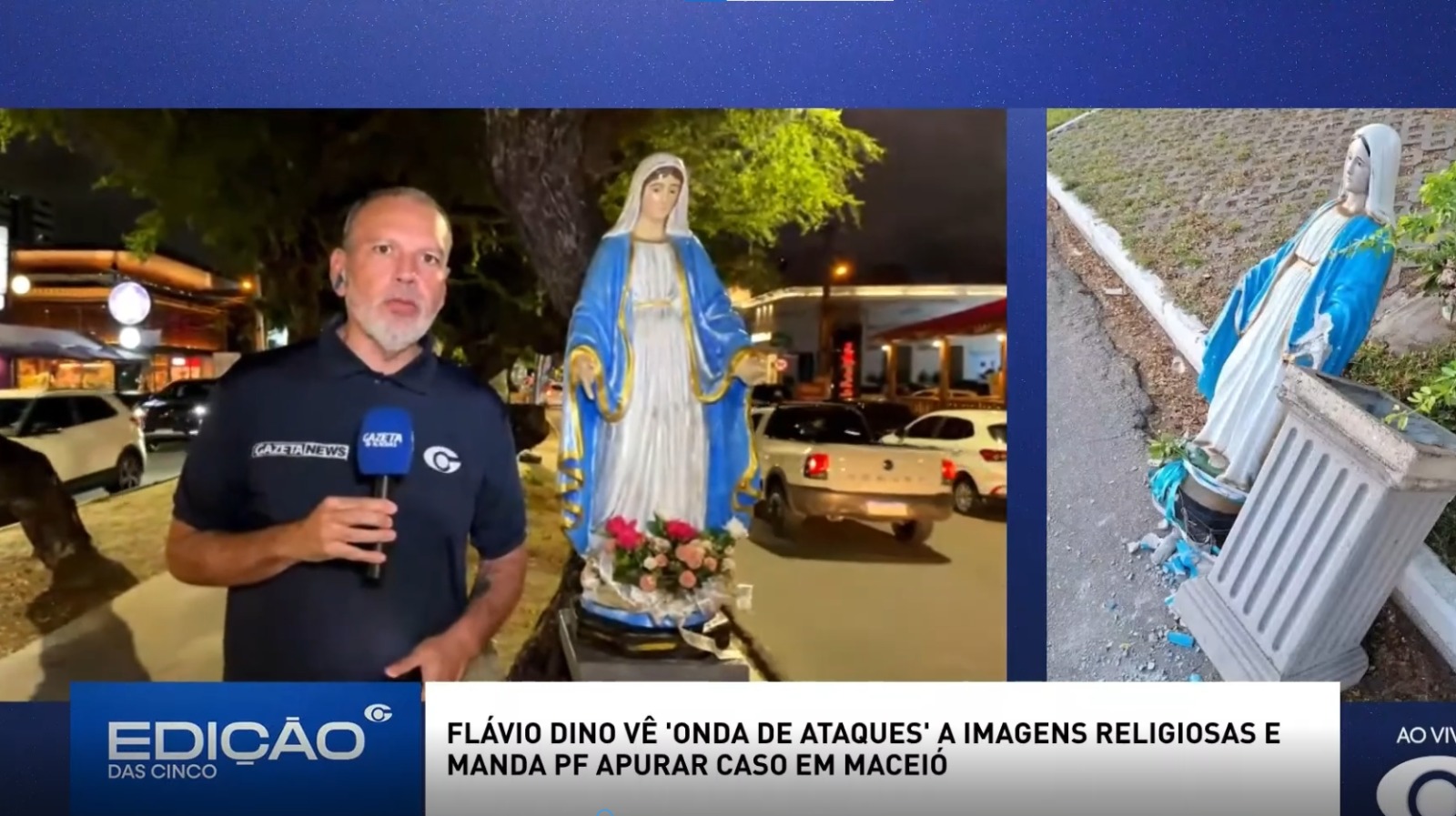 Flávio Dino manda PF investigar ataques a imagens religiosas e inclui caso de Maceió