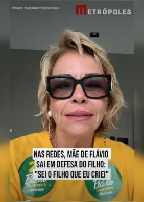 Nas redes, mãe de Flávio sai em defesa do filho: "Sei o filho que eu criei"