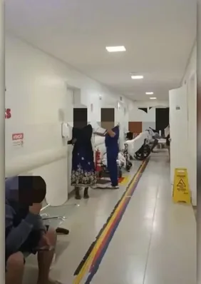 Imagens mostram confusão entre mulher e vigilante agredido em UPA; veja o vídeo