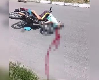 Câmeras registram momento em que motociclista é baleado na Santa Amélia