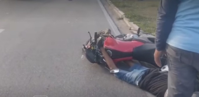 Acidente de motocicleta no Tabuleiro deixa duas vítimas feridas