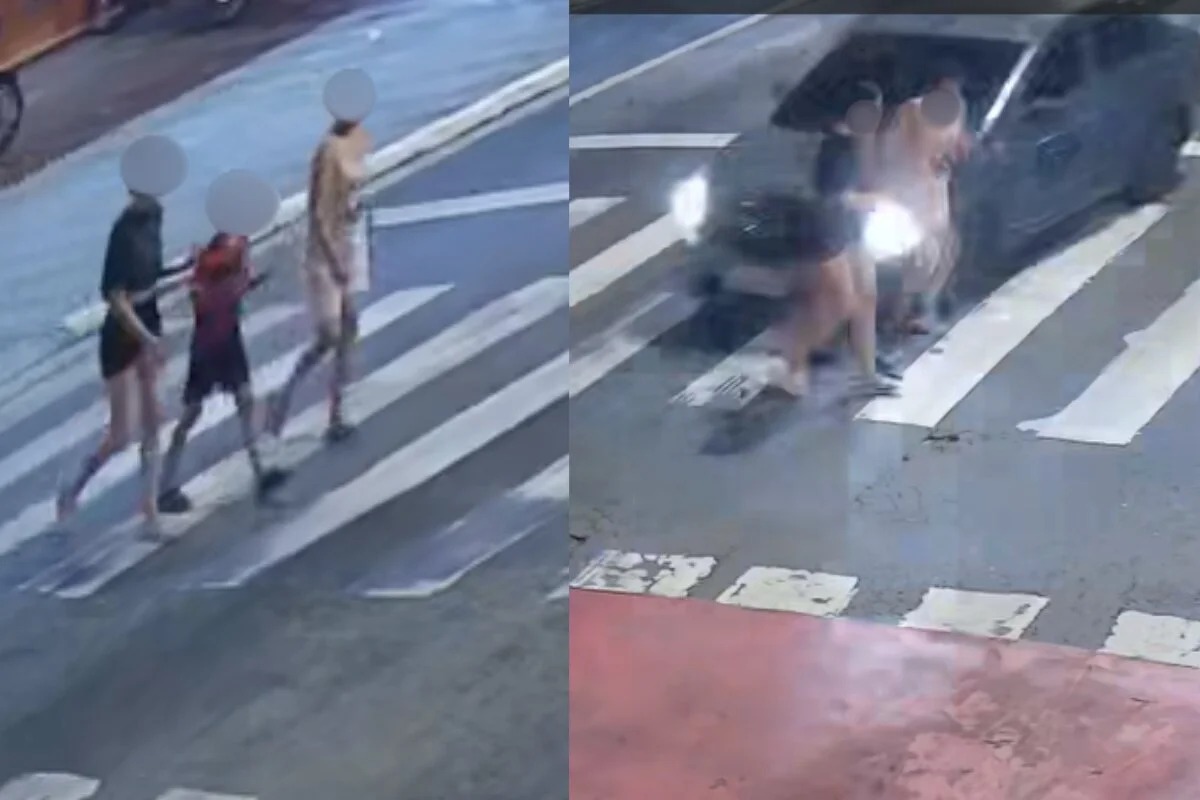 Vídeo inédito mostra policial bêbado atropelando mãe e filhos em SP