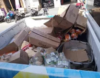 Fiscalização apreende 220 kg de alimentos estragados na Ponta da Terra