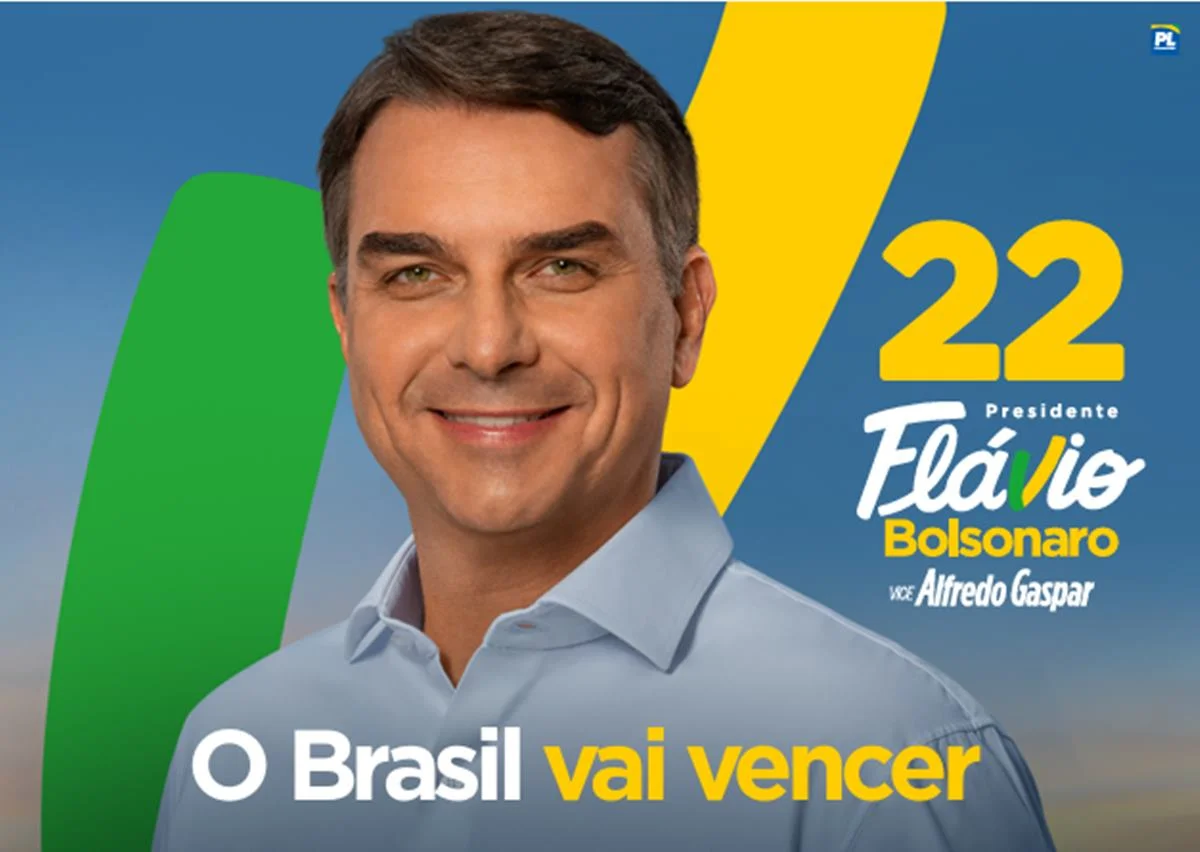 Flávio se inspira em carta de Bolsonaro para criar marca de campanha