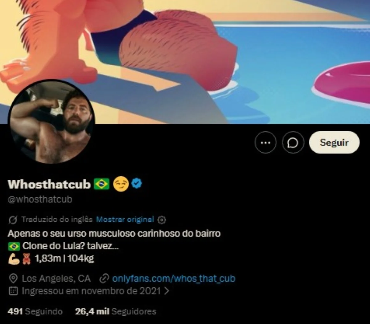 “Lula urso musculoso”: sósia do presidente faz sucesso no Onlyfans