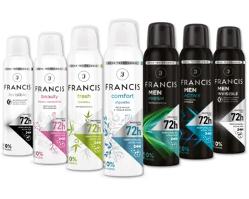 Francis inova com 72h de proteção e 24h de perfumação em desodorante