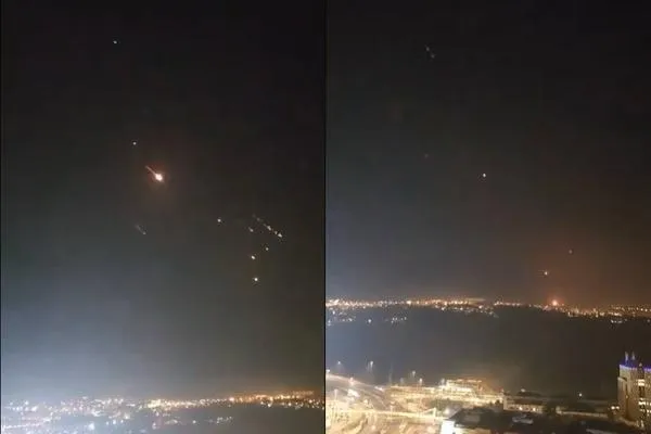 
				
					Explosões: domo israelense e caças interceptam drones do Irã. Video
				
				