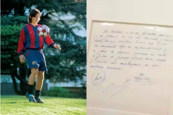 
				
					Guardanapo que Messi assinou pelo Barcelona vai a leilão por R$ 1,9 mi
				
				