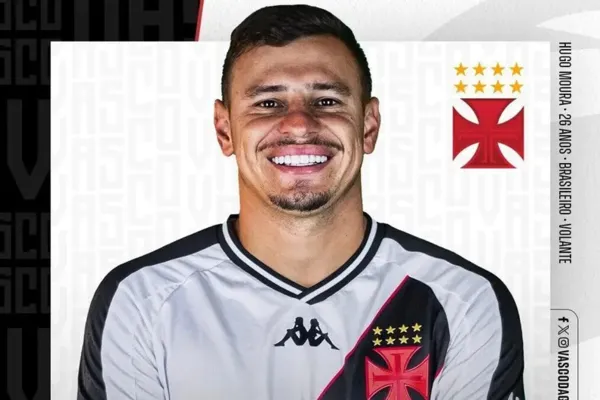
				
					Vasco anuncia contratação de Hugo Moura
				
				