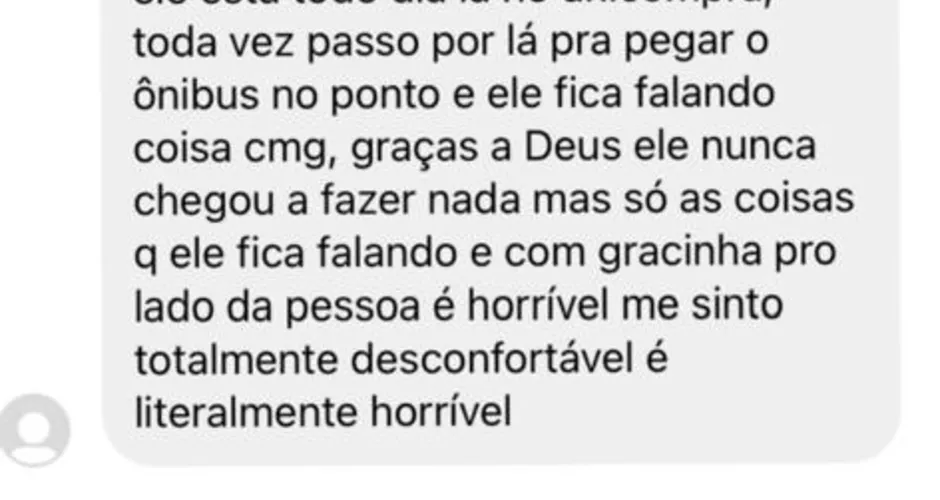 Mulheres relatam casos de importunação sexual
