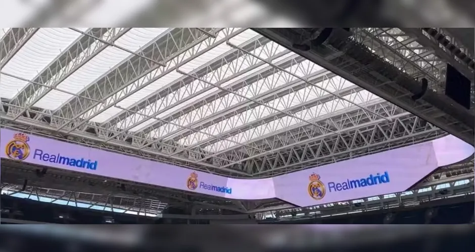 Real Madrid prepara inauguração do novo telão 360º do Santiago Bernabéu