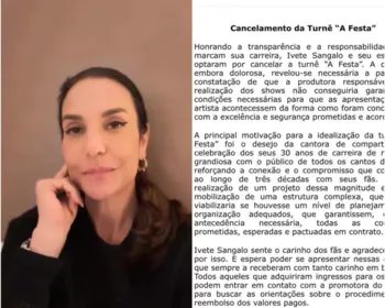 Ivete Sangalo explica cancelamento da turnê 'A Festa', de 30 anos