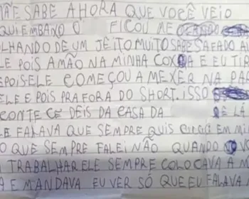 Padrasto esperava mulher sair para abusar de menina que escreveu carta
