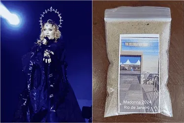 
			
				Areia do show de Madonna no RJ é vendida como item de colecionador
			
			