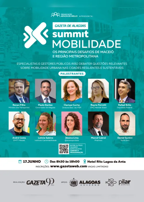 
				
					Gazeta Summit transforma Maceió na capital das discussões sobre mobilidade urbana
				
				