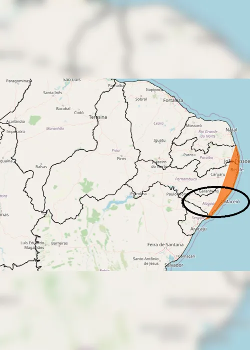 
			
				Inmet emite alerta de chuvas para Maceió e mais 36 cidades de AL
			
			