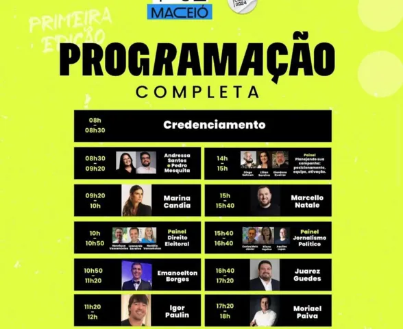 Maceió recebe maior evento de comunicação política no próximo dia 8