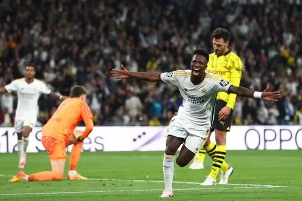 
				
					Real Madrid vence o Borussia Dortmund com gol de Vini e  campeo
				
				