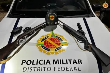 
			
				Polícia encontra espingardas escondidas embaixo de banco de carro
			
			