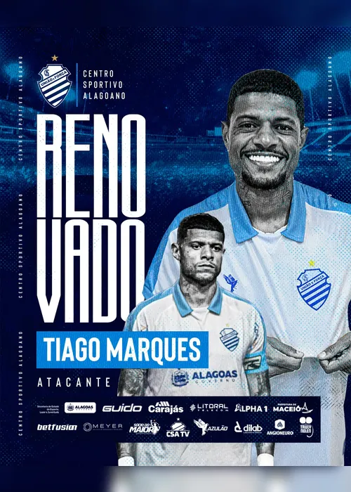 
				CSA renova com zagueiro Biazus, com lateral Roberto e com atacante Tiago Marques
			
			