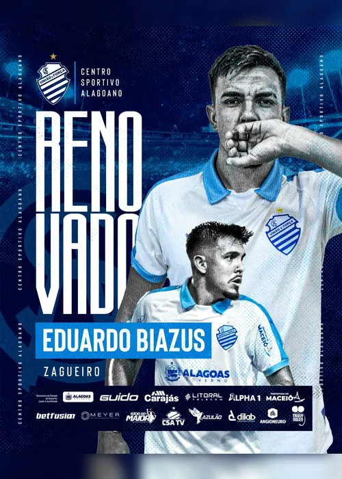 
				CSA renova com zagueiro Biazus, com lateral Roberto e com atacante Tiago Marques
			
			