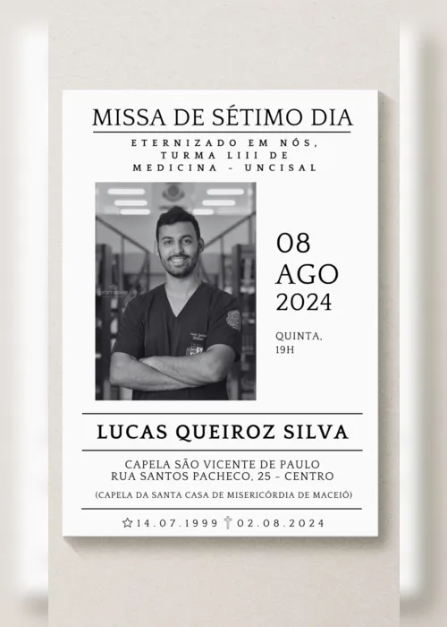 
			
				Corpo de estudante de Medicina é enterrado na Bahia; missa em homenagem ocorre em Maceió
			
			