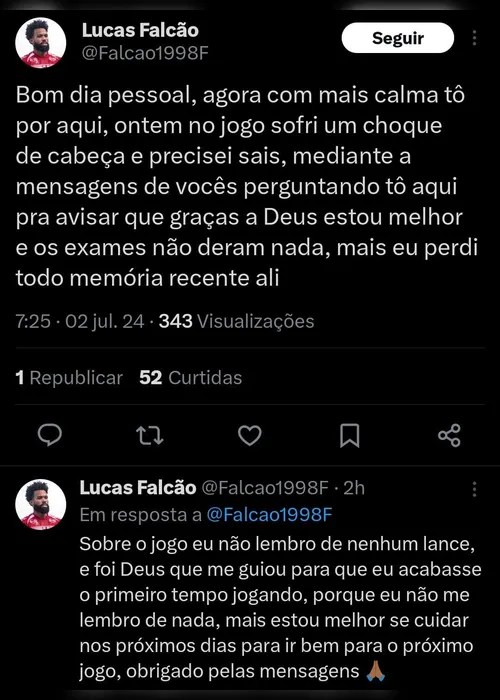 
				Falcão, volante do CRB, tem trauma na cabeça durante jogo contra o Brusque
			
			